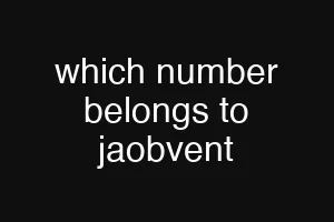 which number belongs to jaobvent